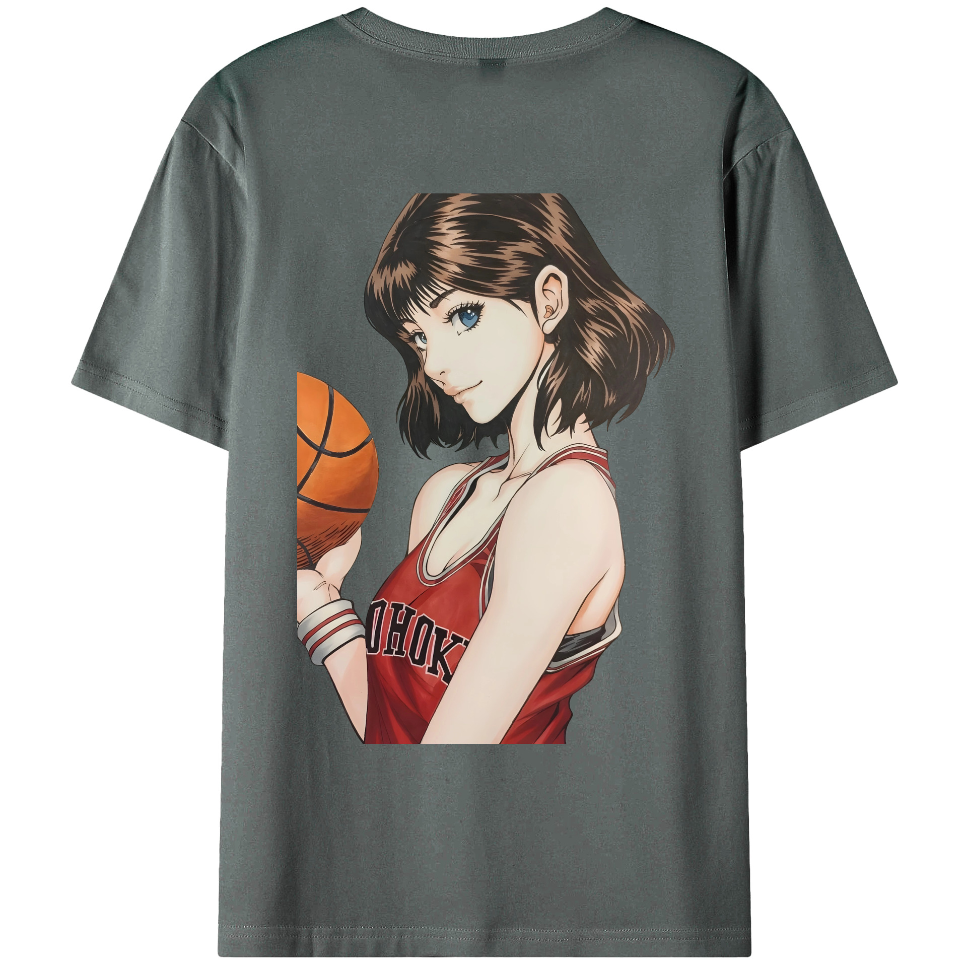 （画像用） SLAM DUNK／スラムダンク 綿100％ メンズ半袖Tシャツ（バックプリント） 通気性